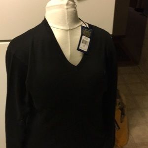 Polo Ralph Lauren Pima Cotton Black Polo Sweater